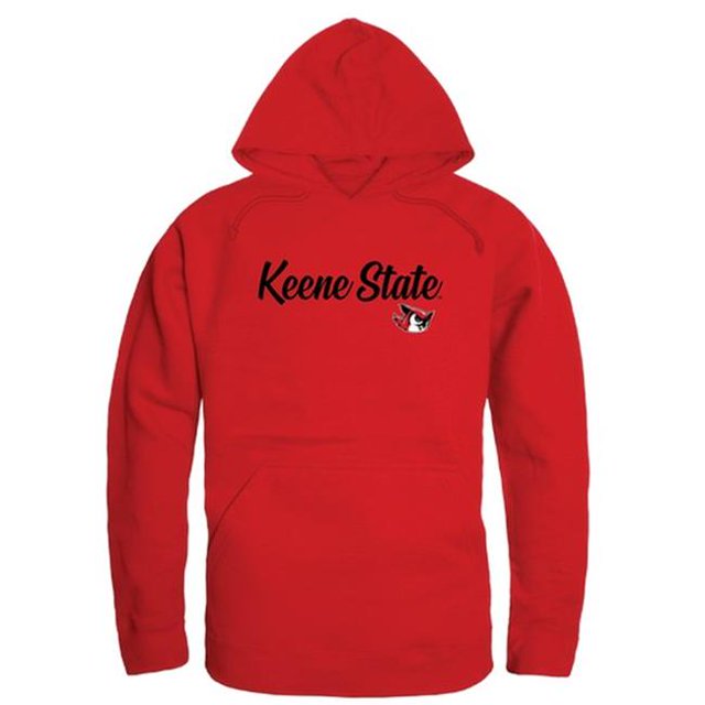W Republic 558-453-RED-01 Men Keene State College Script Hoodie, Red - Small
