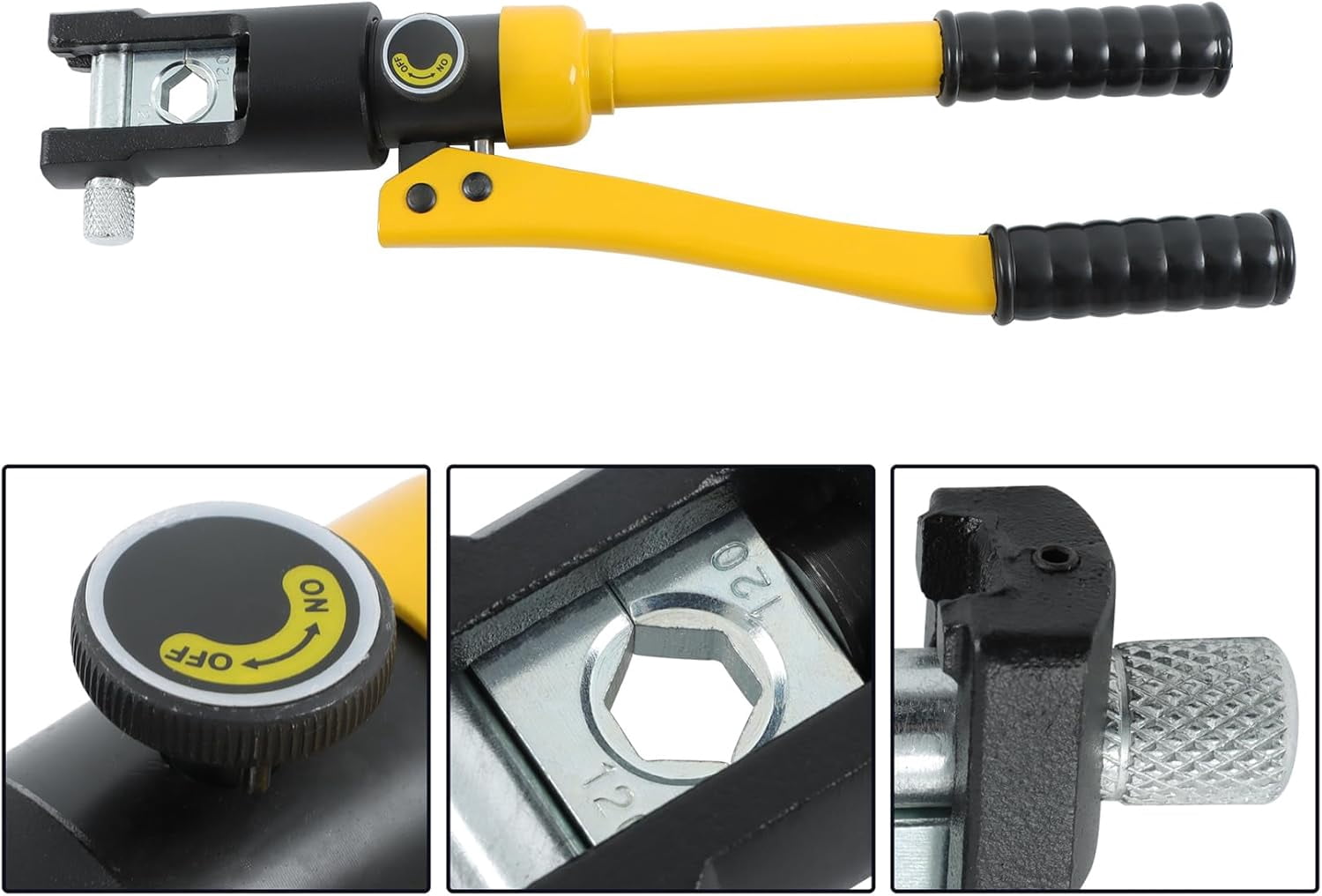 LABLT YQK-120 Hydraulic Crimping Tool 8MT Hydraulic Wire Crimper with 8 Pairs of Dies Fit for Welding Cables, Electrical Cables and Power Wires