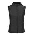 thumbnail image 6 of Womens Winter Warm Cotton Vest Cozy Sleeveless Zip up Waistcoat with Zipper Pockets Lightweight Gilet Outerwear, 6 of 6