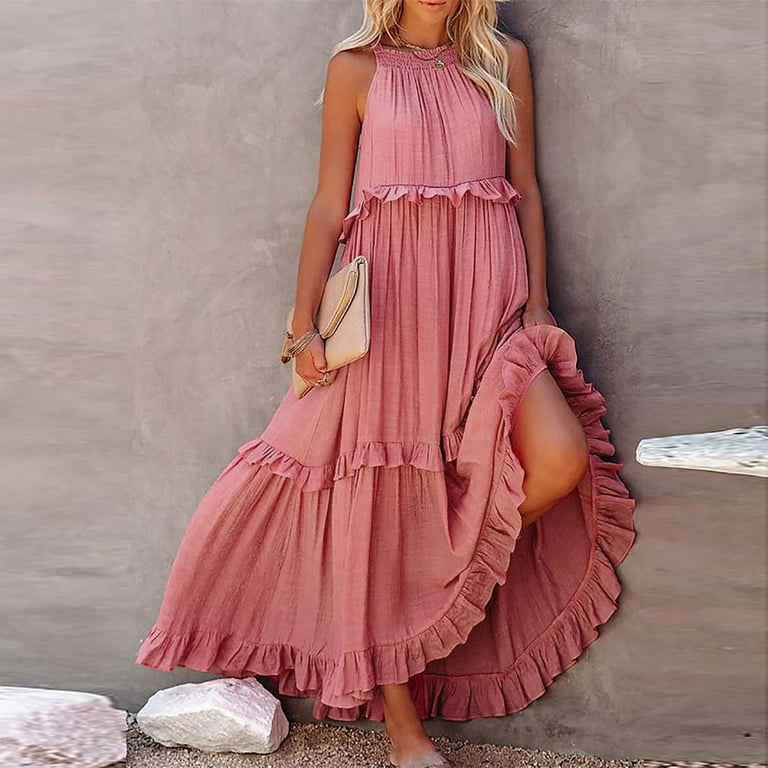 YAYUBA Cruise Outfits for Women 2026 Long Summer Dresses for Women 2024 Sleeveless Maxi Dress Casual Flowy Ruffle Elegant Dress Maxi Beach Dress Sundress - Walmart.com YAYUBA Cruise Outfits for Women 2026 Long Summer Dresses for Women 2024 Sleeveless Maxi Dress Casual Flowy Ruffle Elegant Dress Maxi Beach Dress Sundress - Walmart.com
