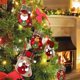thumbnail image 5 of Juego de 4 medias navideñas personalizadas Foohvr para colgar Papá Noel reno muñeco de nieve chimenea árbol, 5 of 5