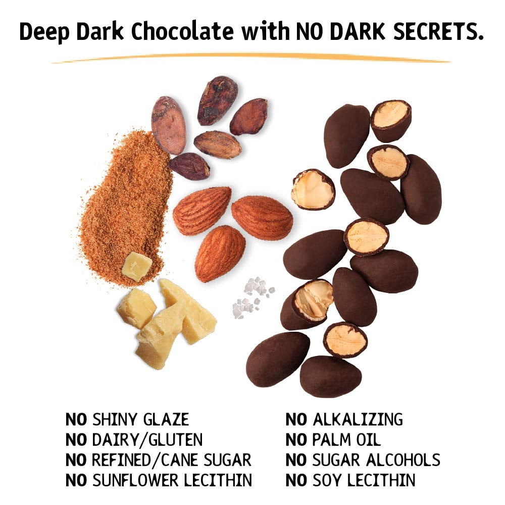 Hu Keto Friendly Vegan Hunks |Chocolate Covered Almonds With Sea Salt | 6 Pack | Non-GMO, Gluten Free, Paleo, Organic Dark Chocolate