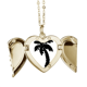 thumbnail image 1 of Coconut Tree Plant negro silueta Collar colgante en forma de melocotón con alas Unbranded M, 1 of 3