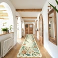 thumbnail image 2 of Moynesa 2'5''x10' Floral Runners for Hallways, 2.5x10ft Kitchen Runner Rug Ultra-Thin Soft Rug, Non-Slip Washable Rug Runner Stain Resistant Boho Rug Low-Pile Carpet Runner for Bathroom Bedroom,Beige, 2 of 7