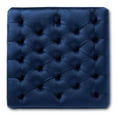 thumbnail image 3 of Baxton Studio Keswick Blue Velvet Upholstered Button Tufted Ottoman, 3 of 7