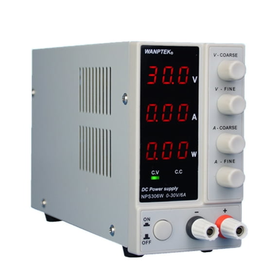 Toolven Variable Bench Power Supply 30V 6A, Precise DC Output with HD Display for Laboratories, Workshops & Electronic Devices