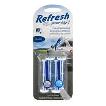 Refresh Your Car Dual Scent Vent Stick, New Car and Cool Breeze, 4 Per Pack