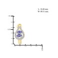 thumbnail image 5 of 2.00 Carat T.G.W. Tanzanite And White Diamond Accent 14k Gold Over Silver 3-Piece Jewelry set, 5 of 7