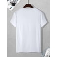 thumbnail image 2 of Camiseta con estampado de leyenda parisina para hombre - Cuello redondo azul rey, poliéster transpirable, manga corta cómoda para uso casual y al aire libre, ropa deportiva de moda | Ropa con temática, 2 of 5