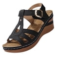 thumbnail image 3 of Avtoify Summer Women's Wedges Shoes Fashionable Casual Comfortable Stitched Wedge Heel Breathable, 3 of 10