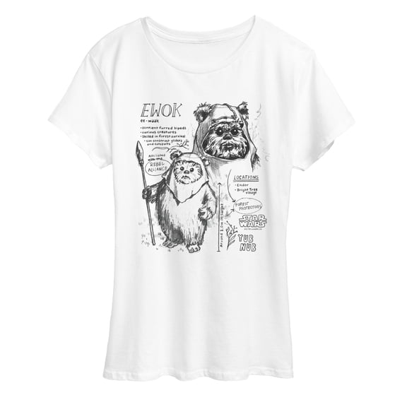 Star Wars - Ewok Field Guide - Women's Short Sleeve Graphic T-Shirt
