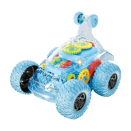 Tarmeek Electric Stunt Rollover Car, With Flash, Rollover And Rotation, Transparent Gear Car, Rotating Light Music, Birthday Gifts For Girls And Boys, Christmas Gifts