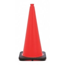 Traffic Cone, PVC, Non-Reflective, 28 in Height, 7 lb, Orange