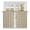 Taupe, Greig, variant on Taupe Gingham Kitchen Curtains 45 Inch Length, Modern Minimalist Geometric Plaid Tiers Curtains for Bathroom Bedroom Cafe, Light Filtering Small Window Treatment Short Drapes 2 Panels 42"Wx45"L