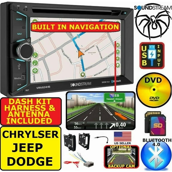 CHRYSLER JEEP DODGE GPS NAVIGATION SYSTEM BLUETOOTH/USB/EQ CAR RADIO STEREO PKG