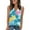 A001-Blue, variant on SAATLERI Hawaiian Print Sleeveless Shirt for Women V-Neck Casual Loose Fit Summer Essential Tops Tropical Comfortable Blouse