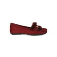 thumbnail image 2 of Women Faux Suede Fur Trim Horsebit Loafer Flats 18720, 2 of 6