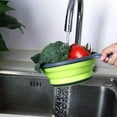thumbnail image 6 of Foldable Space-Saving Silicone Colander Strainer Colander Dish Drainer Draining Basket with Handle Kitchen Tools(red), 6 of 9