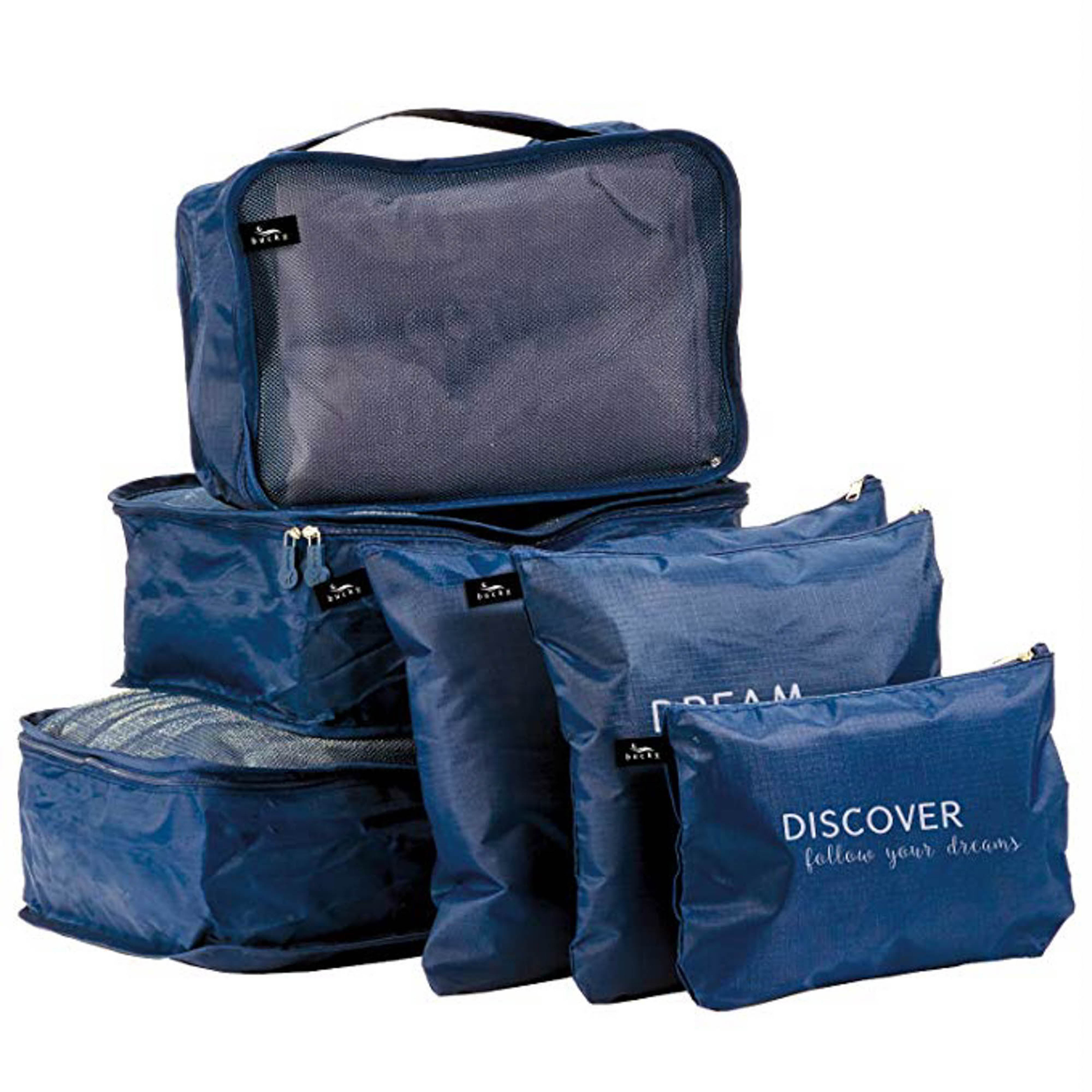 1 Set Of Foldable Claret-red Travel Storage Bag Packing Cubes Kit Lightweight 