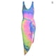 thumbnail image 3 of Qarigey Mujeres Tie Dye Beach Dress Party Blusa larga Tops Casual Chaleco sin mangas Boho Summer Vestidos Degradado S, 3 of 6