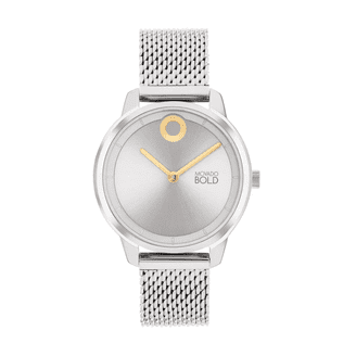 Lds Movado Bold 36mm watch w/silver glitter dial Movado BOLD Evolution Crystal Dial and Stainless Steel  main image 3