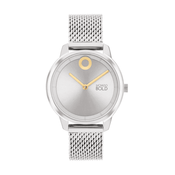 Movado Bold 3600981 Silver Dial Silver Mesh Stainless Bracelet Womens Watch
