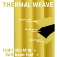 thumbnail image 4 of 2 Pack: Solid Colored 100% Energy Saving Hotel Max Blackout Thermal Curtain Panels - Yellow, 84 in. Long, 4 of 5