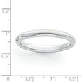 thumbnail image 5 of Platinum 3mm Half-Round Comfort Fit Lightweight Band Ring Size 7, 5 of 6