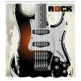 thumbnail image 3 of Ambesonne Rock Music Shower Curtain, Retro Grunge Guitar, 69"Wx84"L, Multicolor, 3 of 3