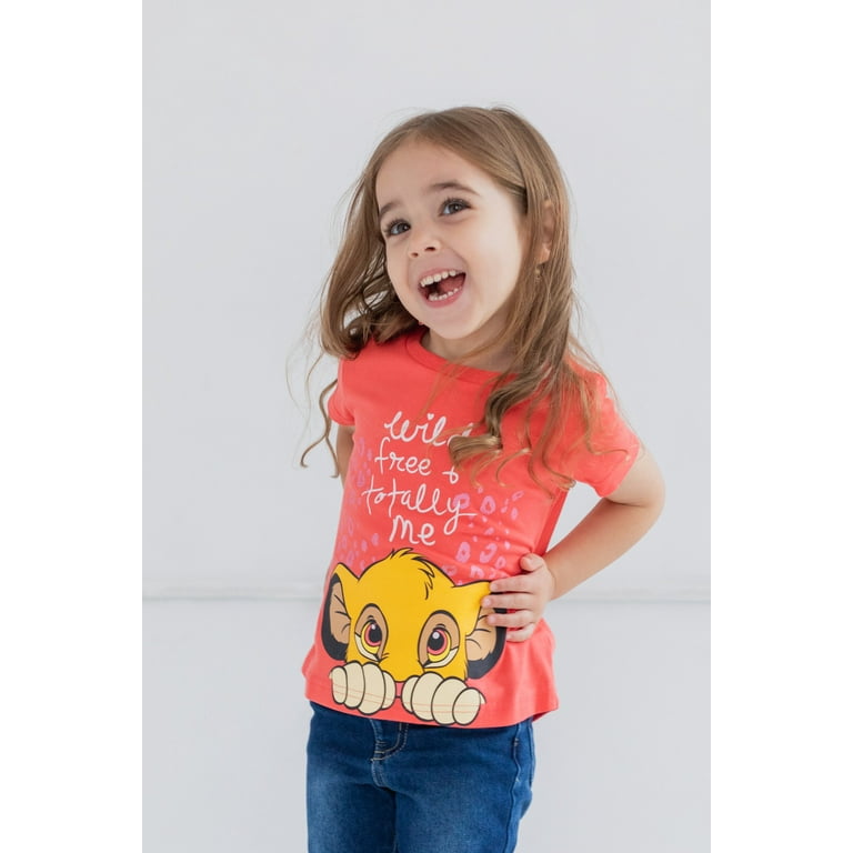 Disney Lion King Simba Nala Toddler Girls 2 Pack T-Shirts Toddler to Big Kid