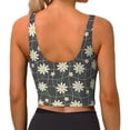 thumbnail image 3 of Lsque Daisies Flowers Printed Women'S Sports Bra, Compression, Moisture Wicking, High-Impact Sports Bra For Women,Supportive sports bra-XX-Large, 3 of 9