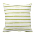 thumbnail image 1 of BOSDECO Lime Stripes Lines Chartreuse Green Striped Pillowcase Cover 18x18 inch, 1 of 1