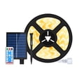 thumbnail image 1 of Tira de luces LED solares, cuerda de luces solares de 10 m, 8 modos de iluminación prácticos, cinta de luces flexible con energía solar para patio al cálido, 1 of 8