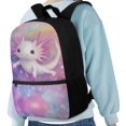 thumbnail image 4 of Uorisanigo 17 Inch Pink Axolotl School Bankpack for Boy Girl 6-12 Year, Casual Basic Bookbag Large Capacity Back to School Bag for Preschool Elementary Kindergarten Schoolbag, 4 of 6