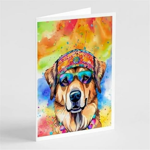 Hippie Dawg Greeting Cards Pack of 8 7 in x 5 in