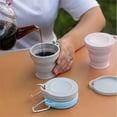 thumbnail image 2 of Vaso Plegable de Silicona para Exteriores con Orificio para Colgar. Vaso de Agua Portátil de Viaje. Vaso de Silicona de Moda para Viajes., 2 of 5