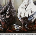 thumbnail image 4 of Empire Art Direct PMO-171102-3248 Ducks Handed Painted Iron Wall Sculpture on Wooden Wall Art, 4 of 12
