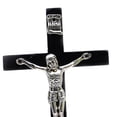 thumbnail image 6 of Wood Cross Crucifix jesus Statue Ornament for Shelf Decor Gifts Black, 6 of 8