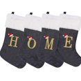 thumbnail image 4 of Odeerbi Family Initial Christmas Stocking Christmas Decorations Three-dimensional Legs Old Man Doll Decorative Socks Bedside Gift Bag Black, 4 of 4