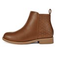 thumbnail image 3 of Rexoro Girls Ankle Boots Star Perforated Round Toe Low Heel Short Booties with Side Zipper for Toddler Little Kid Big Kid School Daily Wear, 3 of 7