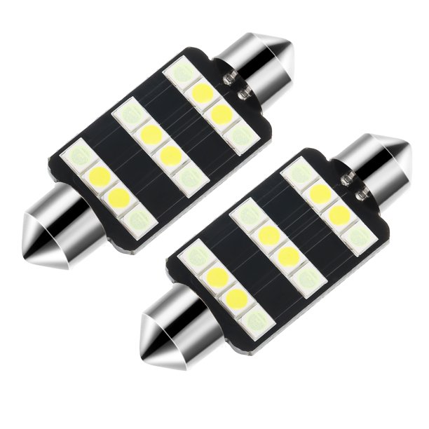 Ofertas únicas 2 piezas de luz LED de adorno 41 mm 2835 bombilla LED para coche cúpula interior mapa lámpara de puerta luces de cortesía blanco azul