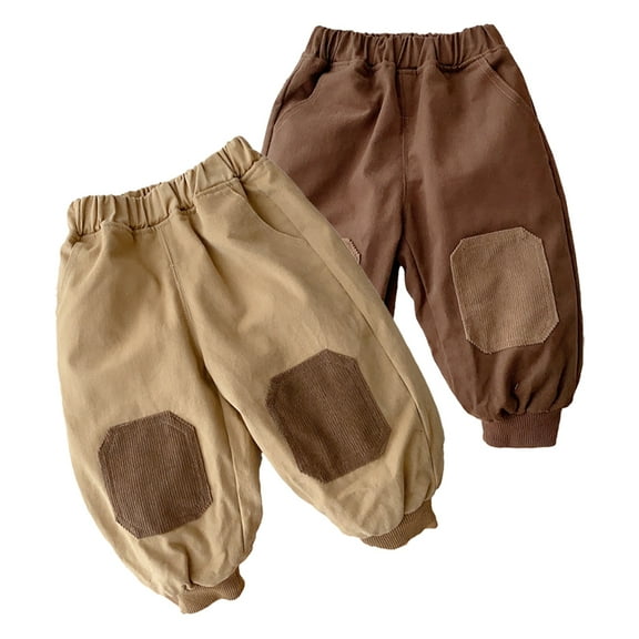 KYAIGUO Baby Boys Girls Fleece Sweat Pants for Toddler Padded Harem Pants Infant Sport Jogger Pants Trousers 6M-5Y Unisex Fashion Sweatpants for Fall Winter
