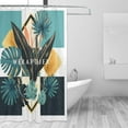 thumbnail image 2 of AI Shower Curtain Plant Geometry Waterproof Fabric Bathroom Shower Curtain Set with Hook 72x72 Inch, 2 of 5