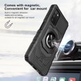 thumbnail image 3 of Galaxy A03s Case,Samsung Galaxy A03s Case with Tempered Glass Screen Protector Car Mount Ring Kickstand Shockproof Phone Case - Black, 3 of 7