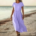 thumbnail image 2 of CIENVNSTG Women's Fashion Dress Solided Color Spring Comfortable Beach Dress Elegant Eye-Catching Cocktail Dresses for Women M, 2 of 6