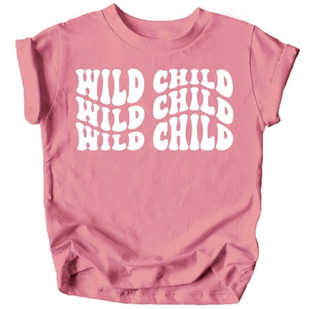 

Olive Loves Apple Wild Child Wavy Retro Shirts for Baby and Toddler Boys and Girls White on Mauve Shirt 3T