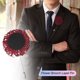 thumbnail image 4 of Pin de Solapa para Hombre Uxcell Hecho a Mano Boutonnieres Broche para Traje para Accesorios de Boda para Hombres/Baile de Graduación [8.5cm, Rojo Profundo], 4 of 7