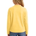 thumbnail image 5 of Resicozy Girls Turtleneck Pullover Long Sleeve Cute T Shirt for Kid, Solid Casual Warm Fall Winter Shirts for Daily School 2-13 Years Yellow 160, 5 of 7