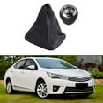 thumbnail image 1 of For Toyota For Corolla Gear Shift Lever Knob Black Cover for 2007 2013, 1 of 8
