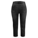 thumbnail image 5 of Vaqueros capri de moda para mujer: pantalones vaqueros elásticos con bajo desgastado y pierna recta lavada, 5 of 6